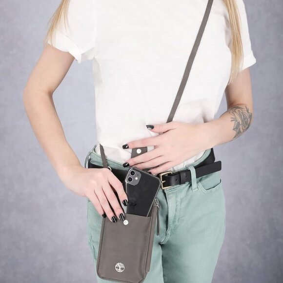 Women's RFID Leather Phone Crossbody Wallet Bag - Picture 5 of 5